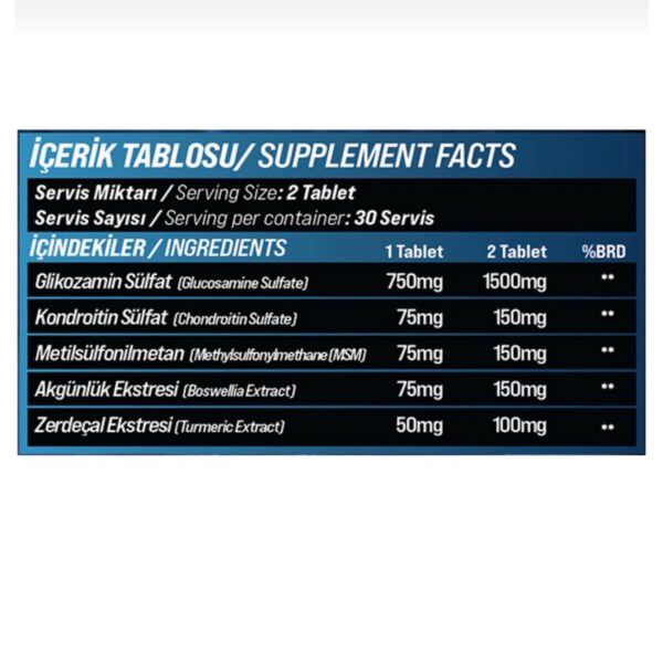 Grimsupps Boneforge Glucosamine, Chondroitin, Msm, Boswella, Turmeric Extract - Görsel 2